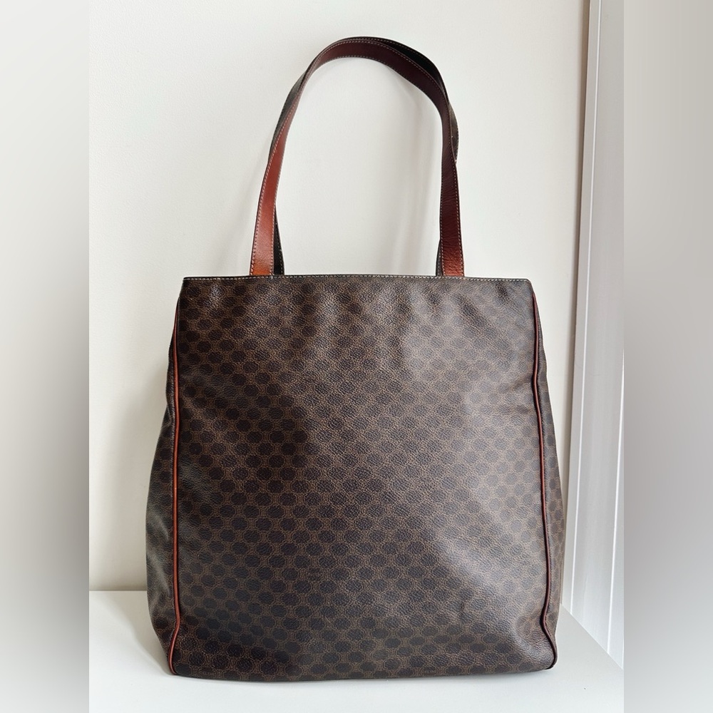 Authentic Celine Macadam Vintage Tote Shoulder Bag